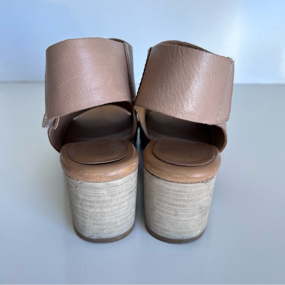 Kork-Ease Cayleigh Leather Peep Toe Wedge Sandal Heel - Picture 3 of 8